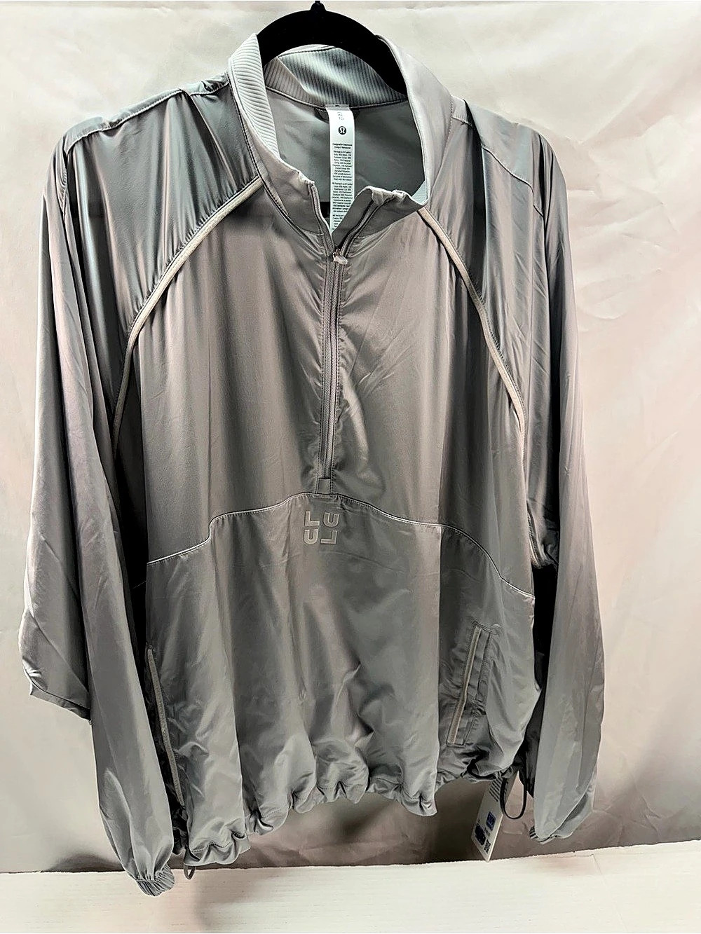 lululemon Stretch Satin Flocked Training Jacket Gray XL NWT Women
